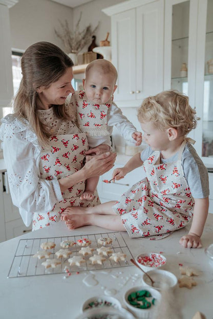 Christmas Print Aprons - Adults & Kids Sizes